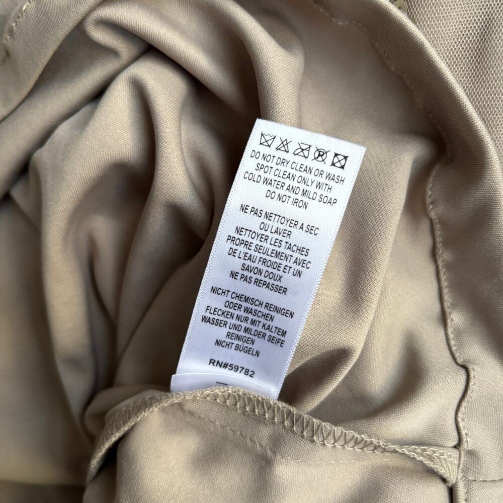 NWT Adriana Papell BHLDN Brooklyn Dress in Taupe Dress 0​​ - Picture 8 of 9
